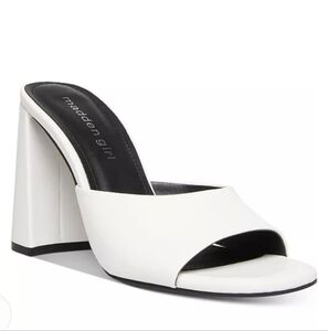 Madden Girl White Women's Heeled Mules
